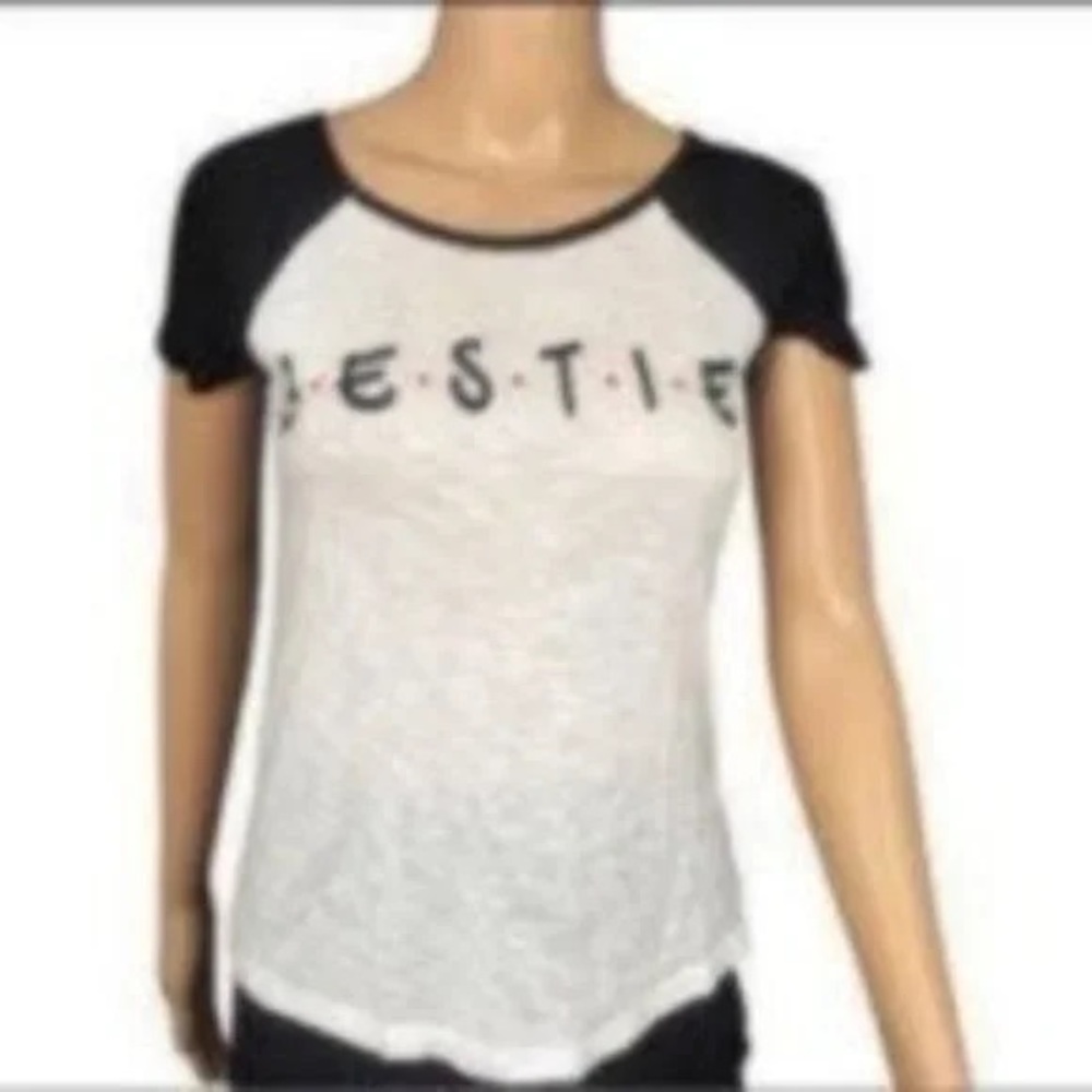 White Bestie Short Sleeve Tee Casual